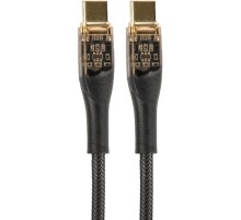 PERFEO Кабель USB C вилка - C вилка, 60W, нейлон, черный, длина 1 м., PREMIUM (C1102)