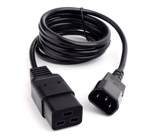 Кабель питания IEC320-C14/IEC320-C19, 220B, 16А, 1.8м
