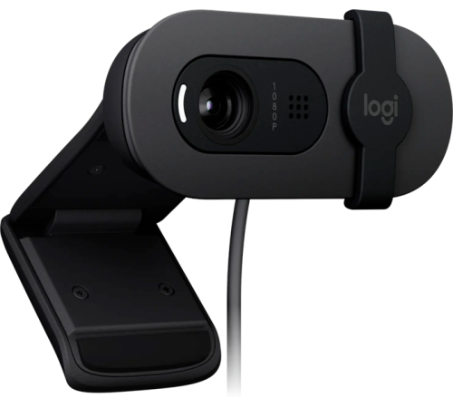Веб-камера Logitech Webcam Brio 100, 1920x1080, GRAPHITE, защитная шторка, [960-001585] (960-001585)