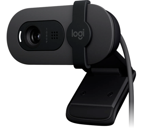 Веб-камера Logitech Webcam Brio 100, 1920x1080, GRAPHITE, защитная шторка, [960-001585] (960-001585)