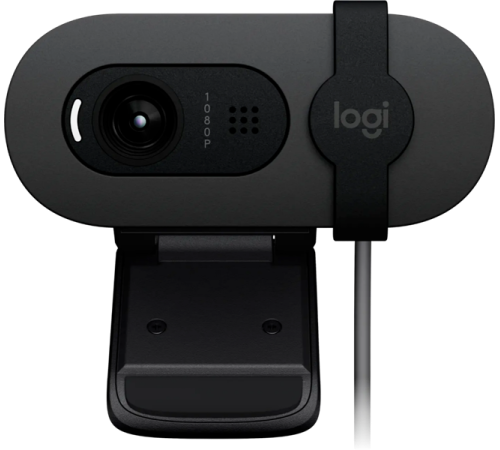 Веб-камера Logitech Webcam Brio 100, 1920x1080, GRAPHITE, защитная шторка, [960-001585] (960-001585)