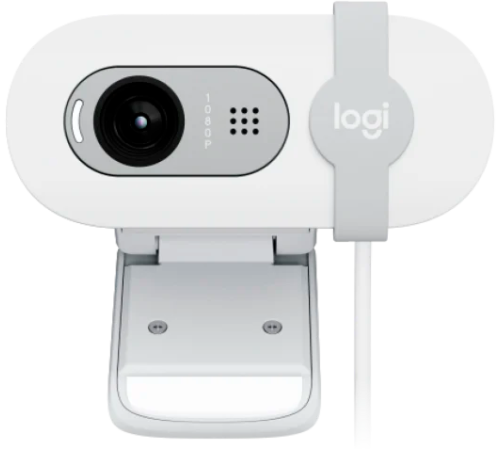 Веб-камера Logitech Webcam Brio 100, 1920x1080, OFF-WHITE, защитная шторка, [960-001617] (960-001617)
