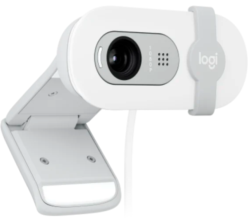 Веб-камера Logitech Webcam Brio 100, 1920x1080, OFF-WHITE, защитная шторка, [960-001617] (960-001617)
