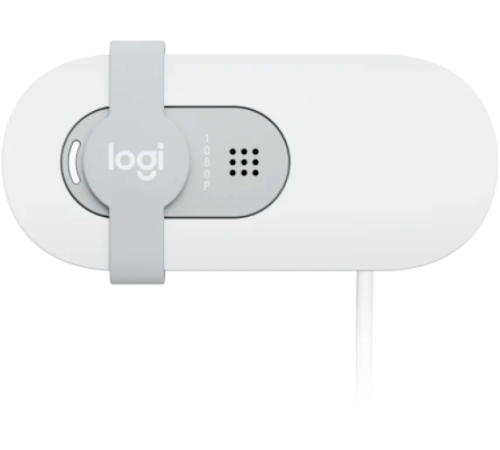 Веб-камера Logitech Webcam Brio 100, 1920x1080, OFF-WHITE, защитная шторка, [960-001617] (960-001617)