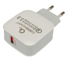Cablexpert Зарядное устройство MP3A-PC-40 18Вт, 3А, QC3.0, 1xUSB, ,черный, пакет