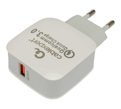Cablexpert Зарядное устройство MP3A-PC-40 18Вт, 3А, QC3.0, 1xUSB, ,черный, пакет Cablexpert Зарядное устройство MP3A-PC-40 18Вт, 3А, QC3.0, 1xUSB, ,черный, пакет