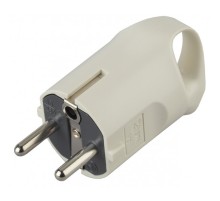 ЭРА Б0019186 Вилка V3 c/з 16A с кольцом непрямой ввод белая