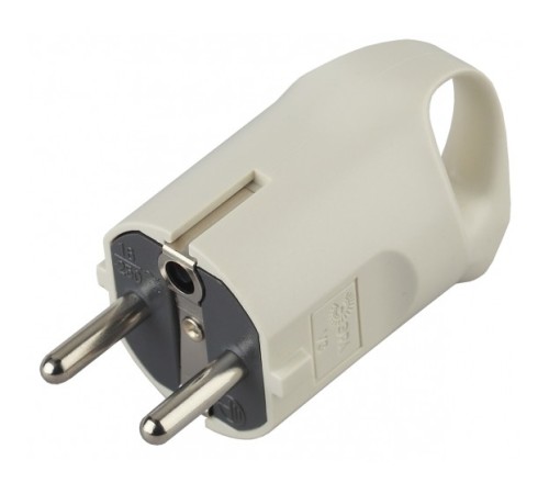 ЭРА Б0019186 Вилка V3 c/з 16A с кольцом непрямой ввод белая