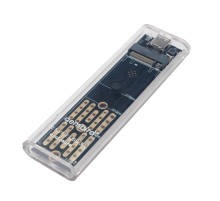 Gembird EEM2-NVME-2 Внешний корпус USB 3.1 для M2 NVME порт Type-С, пластик, прозрачный