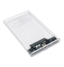 Gembird EE2-U3S-7 Внешний корпус USB 3.0 для 2.5" HDD/SSD порт Type-С, SATA III, пластик, прозрачный