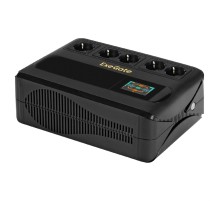 Exegate EX295684RUS ИБП ExeGate NEO Smart BU-600.LCD.AVR.5SH <600VA/360W, цветной LCD-дисплей, AVR, 5*Schuko, Black>
