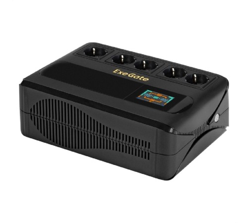 Exegate EX295684RUS ИБП ExeGate NEO Smart BU-600.LCD.AVR.5SH <600VA/360W, цветной LCD-дисплей, AVR, 5*Schuko, Black> Exegate EX295684RUS ИБП ExeGate NEO Smart BU-600.LCD.AVR.5SH <600VA/360W, цветной LCD-дисплей, AVR, 5*Schuko, Black>