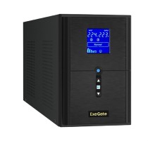 Exegate EX295983RUS ИБП (инвертор, синус, для котла) ExeGate SineTower SN-2000.LCD.AVR.3SH.1C13.RJ.USB <2000VA/1600W, чистая синусоида, LCD дисплей, AVR, 3*Schuko+1*C13, RJ45/11, USB, линейно-интеракт