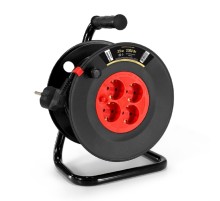 Exegate EX295740RUS Удлинитель на катушке ExeGate industrial ECS-10-3-25 (4 евророзетки с заземлением, IP20, 25м, защита от детей, защита от перегрузки, 3х1,0мм2, 10А/2.3кВт)