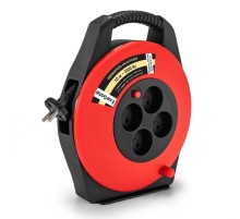 Exegate EX295743RUS Удлинитель на катушке ExeGate Master ECS-10-2-10 (4 евророзетки, IP20, 10м, защита от детей, защита от перегрузки, 2х0,75мм2, 10А/2.3кВт)