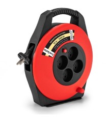 Exegate EX295743RUS Удлинитель на катушке ExeGate Master ECS-10-2-10 (4 евророзетки, IP20, 10м, защита от детей, защита от перегрузки, 2х0,75мм2, 10А/2.3кВт)