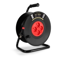 Exegate EX295745RUS Удлинитель на катушке ExeGate industrial ECS-10-2-50 (4 евророзетки, IP20, 50м, защита от детей, защита от перегрузки, 2х1,0мм2, 10А/2.3кВт)