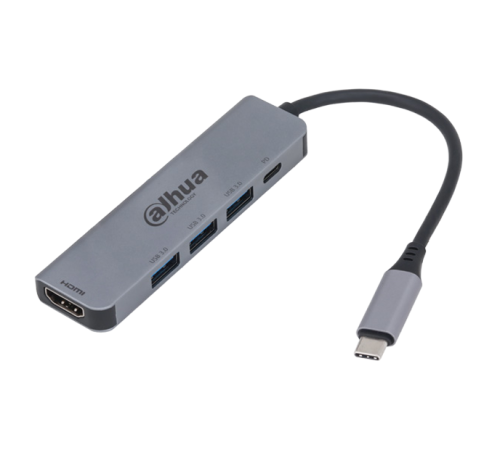 Док станция DAHUA  Док станция 7 in 1 USB 3.1 Type-C to USB 3.0 + HDMI + SD/TF + PD Docking Station (DH-TC37)