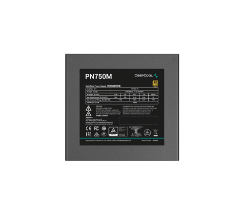 Блок питания Deepcool PN750M (ATX 3.1, 750W, Full Cable Management, PWM 120mm fan, Active PFC, 80+ GOLD, Gen5 PCIe) RET (PN750M)