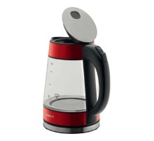 Чайник электрический, Scarlett, SC-EK27G79, Мощность 2200 Вт, Объем 1.7 л, Материал корпуса: Стекло, Индикатор уровня воды, Внутренняя подсветка, Фильтр, Красный