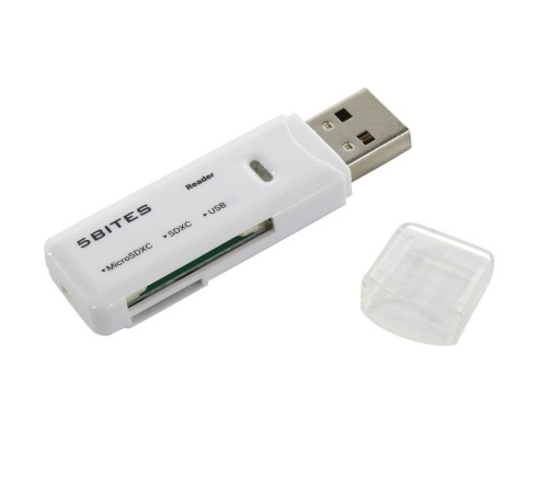 5bites Устройство ч/з карт памяти RE3-200WH USB3.0 / SD / TF / USB PLUG / WHITE
