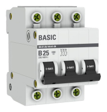 EKF mcb4729-3-25-B Автоматический выключатель 3P 25А (B) 4,5кА ВА 47-29 EKF Basic