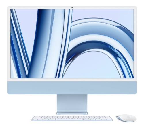 Моноблок Apple iMac 24" Blue (M3/8Gb/256Gb SSD/MacOs) ((MQRQ3ZP/A)) Нужен переходник на EU