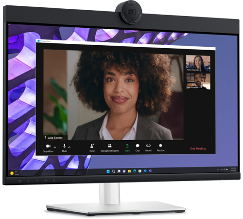 Монитор Dell 27" P2724DEB, Video Conferencing Monitor, IPS, QHD 2560 x 1440 at 60Hz, 16:9, 350 cd/m2, 1000:1, 5 ms gray to gray, H-AD, 1 x 4MP RGB + IR 2K camera at 30fps, 2 x digital microphone, 5W speakers (P2724DEB)