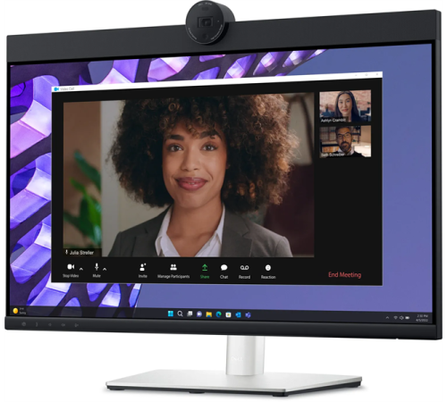 Монитор Dell 27" P2724DEB, Video Conferencing Monitor, IPS, QHD 2560 x 1440 at 60Hz, 16:9, 350 cd/m2, 1000:1, 5 ms gray to gray, H-AD, 1 x 4MP RGB + IR 2K camera at 30fps, 2 x digital microphone, 5W speakers (P2724DEB)