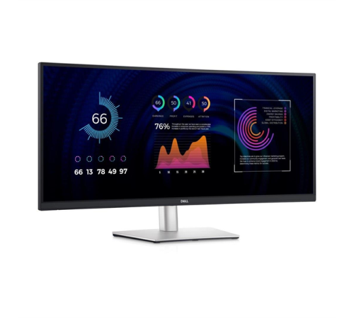 Монитор Dell 34.14" P3424WE  Curved USB-C Hub Monitor 3800R,  IPS, 3440 x 1440 at 60Hz, 300 cd/m ,5 ms  1000:1,  H-AD, PD- 90W, 21:9 (P3424WE)