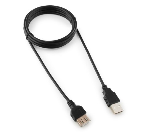 Кабель удлинит. USB2.0 Gembird/Cablexpert CC-USB2-AMAF-6B-N, AM/AF, медь, 1.8м, черн, пакет (CC-USB2-AMAF-6B-N)