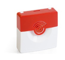 RUBEZH RBZ-208464 Оповещатель охранно-пожарный звуковой ОПОП 2-35 12В бело/красный корпус (сирена)