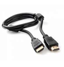 Кабель HDMI Cablexpert CCF2-HDMI4-1M, 19M/19M, v2.0, медь, позол.разъемы, экран, 2 фер.кольца, 1м, черный пакет