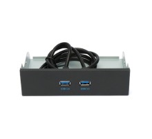 Планка USB 3.0 на переднюю панель 5.25" Gembird, 2 порта USB (FP5.25-USB3-2A)