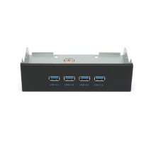 Планка USB 3.0 на переднюю панель 5.25" Gembird, 4 порта USB (FP5.25-USB3-4A)