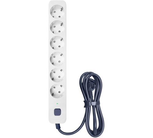 Аксессуар к источникам бесперебойного питания Powercom сетевой фильтр, 5 метра, 6 розеток, 16А/4кВт, cечение провода: 3х1,5мм2, цвет белый, 1 год гарантии (SP-06W 5,0 m)