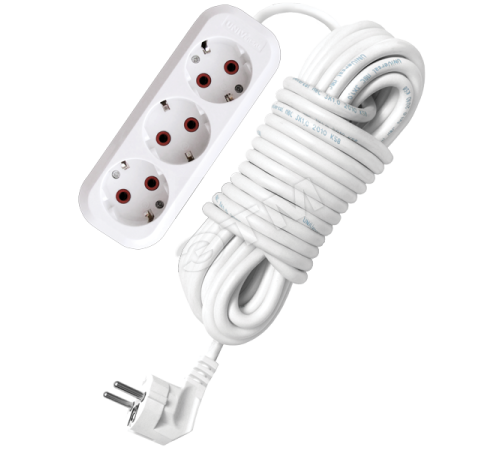 Удлинитель бытовой 3х10м с заземлением 10А У10-554