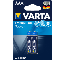 Батарейка Varta LONGLIFE POWER (HIGH ENERGY) LR03 AAA BL2 Alkaline 1.5V (4903) (2/20/100) (2 шт.) VARTA 04903121412