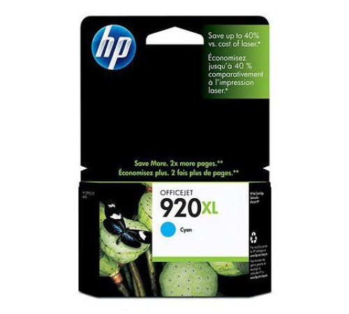 Картридж струйный HP 920XL CD972AE голубой для HP OJ 6000/6500