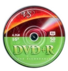 Диски VS DVD+R 4.7Gb, 16x, Cake Box 50шт.
