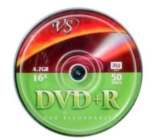 Диски VS DVD+R 4.7Gb, 16x, Cake Box 50шт.