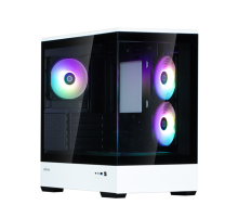 Корпус ZALMAN P30 BW, MATX, BLACK/WHITE, WINDOW, 2x3.5", 3x2.5", 1xUSB TYPE-C, 1xUSB3.0, SIDE 2x120mm ARGB, REAR 1x120mm ARGB (P30 BW)