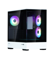 Корпус ZALMAN P30 BW, MATX, BLACK/WHITE, WINDOW, 2x3.5", 3x2.5", 1xUSB TYPE-C, 1xUSB3.0, SIDE 2x120mm ARGB, REAR 1x120mm ARGB (P30 BW)