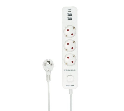 Гарнизон Сетевой фильтр EPS-3-CU2-W-2 2.0 Мультипорт 3р, 10А, 1xType-C PD, 2 х USB QC, 2м, ур.защиты 2+, белый, пак (21448) Гарнизон Сетевой фильтр EPS-3-CU2-W-2 2.0 Мультипорт 3р, 10А, 1xType-C PD, 2 х USB QC, 2м, ур.защиты 2+, белый, пак (21448)