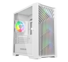 Powercase Mistral Micro X4W, Tempered Glass, 4х 120mm 5-color fan, белый, mATX  (CMMXW-L4)