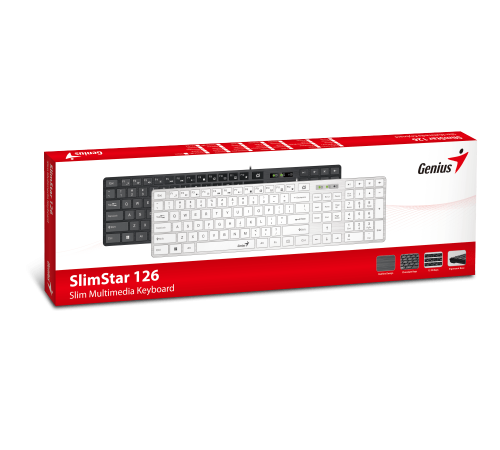 Клавиатура Genius SlimStar 126 WhiteUSB (Only Laser) Клавиатура Genius SlimStar 126 WhiteUSB (Only Laser)