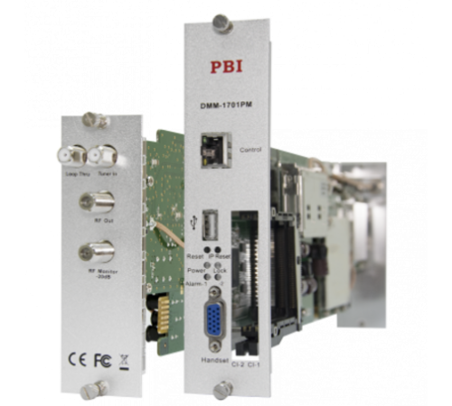 Модуль профессионального DVB-T2 приёмника и двойного аналогового модулятора PBI DMM-1701PM-04T2