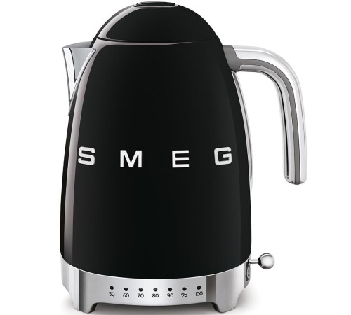Чайник электрический с регулируемой температурой, SMEG KLF04BLEU, черный