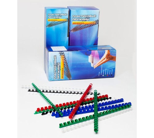 Пружины для переплета пластиковые Office Kit d=25мм 191-220лист A4 белый (50шт) Office Kit BP2081 (BP2081)