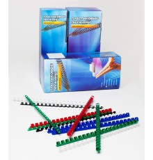 Пружины для переплета пластиковые Office Kit d=6мм 16-30лист A4 черный (100шт) BP2000